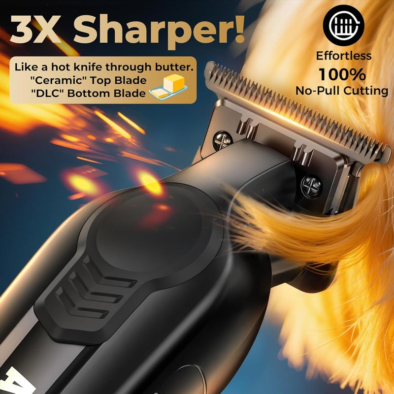 ATVOXIS Hair Trimmer for Men, Trimmers for Barbers, Zero Gapped T Liners Clippers, T Blade Trimmer, Line Up Shape Up Edgers Clippers for Men - Image 2